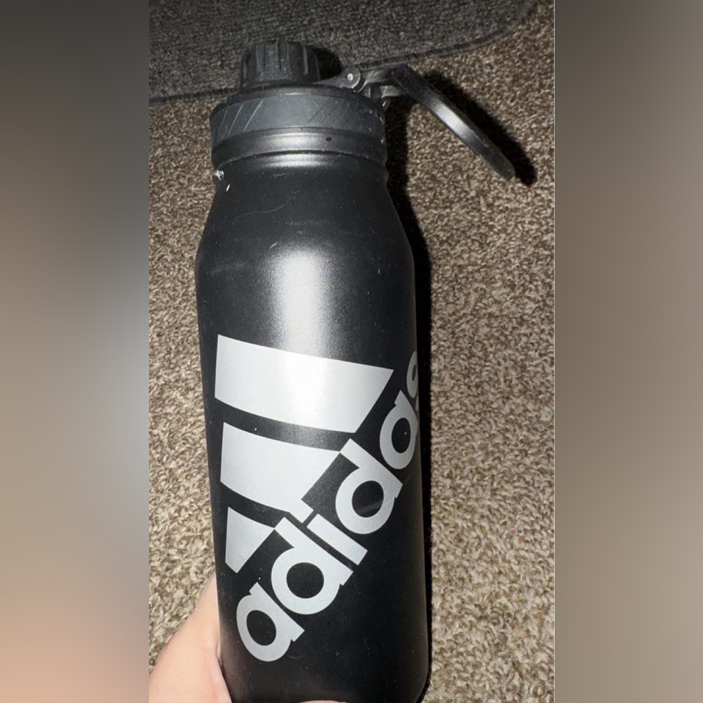 Adidas Matte Black Sports Bottle stainless steel